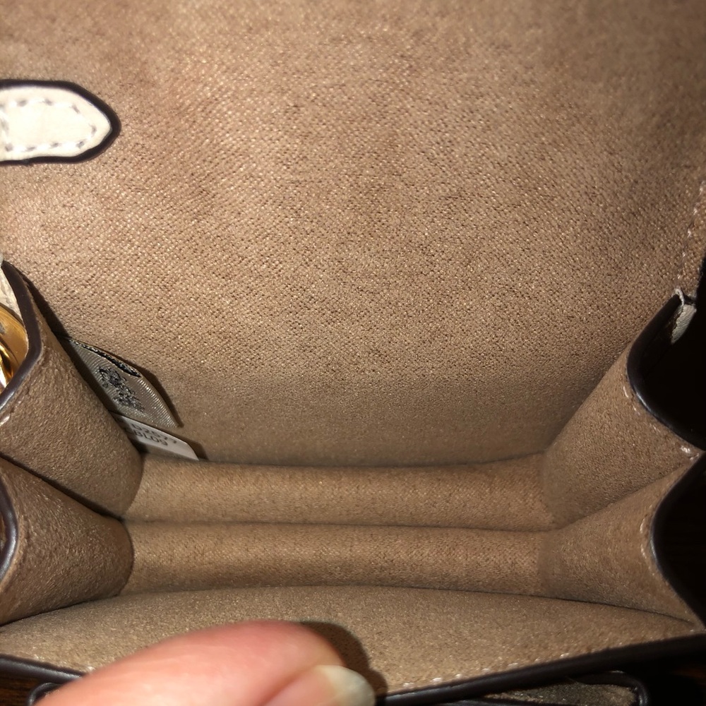 NWT-Coach-Mini Klare-Bag Charm/Keychain-Seashell 🐚 Print-Creamy White/Brown-$75 - Picture 10 of 13